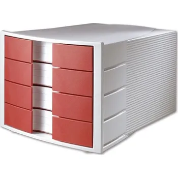 HAN Zásuvkový box HAN, 4 zásuvky, červený 300.837