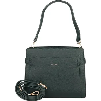 Kabelka Dvouoddílová středně velká zelená kabelka na rameno David Jones CM6870