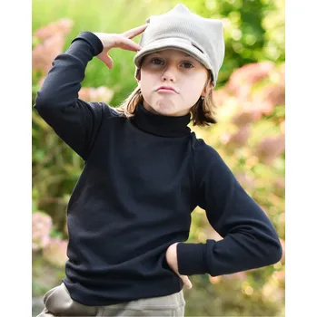 Dívčí svetr černý modalový rolák