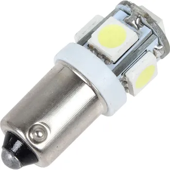 Autožárovka BAY9S, LED 5x 5050 SMD, 6V - Bílá