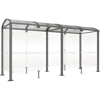 Přístřešek na auto Kuřácký přístřešek Classic, šířka 5000 mm, barva šedá Procity