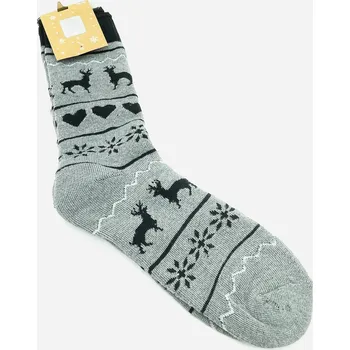 Dámské ponožky AMZF dámské vánoční ponožky šedé, velikost 35-38