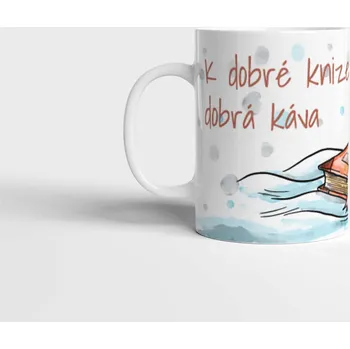 Hrnek K dobré knize dobrá káva - Červená