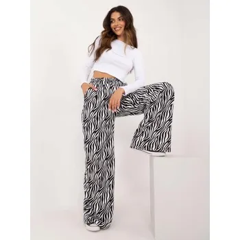 Dámský komplet s dlouhými kalhotami bílo-černý