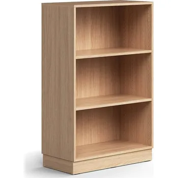 Knihovna Regál QBUS, 2 police, sokl, 1252x800x400 mm, dub