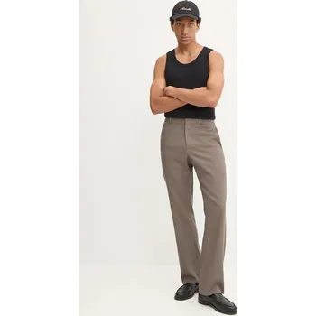 Dámské kalhoty Vlněné kalhoty Nanushka LOIC NM24PFPA02093 šedá 90X, vel. 50