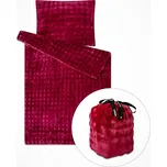 Povlečení OBLÁČKY PMF 025 STARORŮŽOVÁ jednobarevné, mikroflanel, 140x200cm + 70x90cm