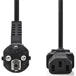 Nedis - Napájecí Kabel | Úhlová zástrčka Schuko - IEC-320-C13 | 2 m | Černá barva CEGB10000BK20