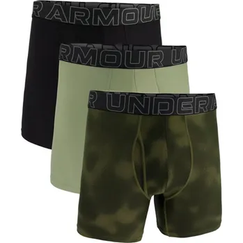 Boxerky Pánské boxerky Under Armour M UA Perf Tech Nov 6in - 3pk - zelený mix (3 páry) Velikost: S