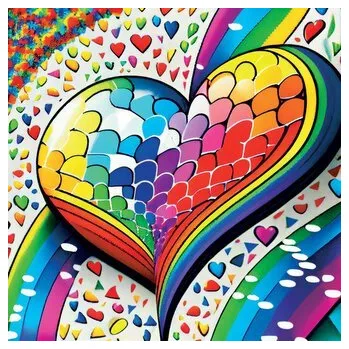 Puzzle YAZZ Čtvercové puzzle Mozaikové srdce 1023 dílků