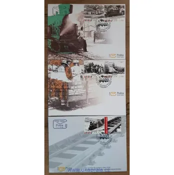 Sběratelství Černá Hora sada FDC 186/191 výročí 100 let železnice, r. 2008