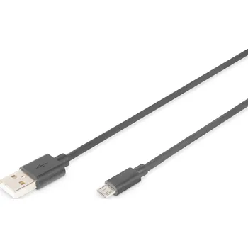 Datový kabel Digitus AK-300110-030-S USB kabel USB 2.0 3 m USB A Micro-USB B Černá