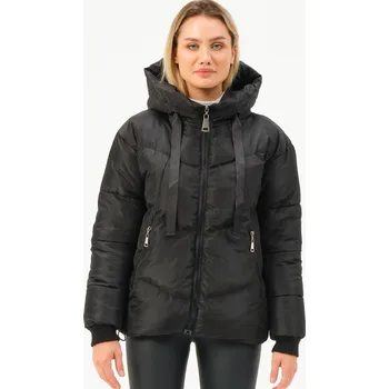 Dámský kabát Z6771 DEWBERRY DÁMSKÝ KABÁT-ČERNÁ dewberry šedá 2462525