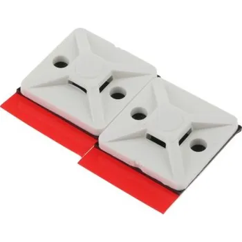 Organizace kabelů Držák kabelových stahovacích pásek pro 4.4mm široké pásky 19mm 19 mm barva Bílá samolepicí HellermannTyton