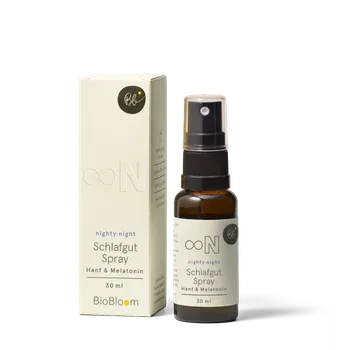 Přípravek na podporu paměti a spánku Biobloom Sprej Sleep Well pro dobrou noc s melatoninem 30 ml
