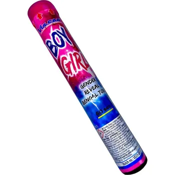 Zábavní pyrotechnika RŮŽOVÁ pochodeň na odhalení POHLAVÍ MIMINKA
