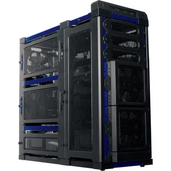 PC skříň Antec miditower Lanboy Air Blue, ATX, modular, black-blue, 3xUSB3.0, bez zdroje
