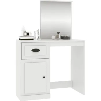 Toaletní stolek Toaletní stolek se zrcadlem 816760 bílý