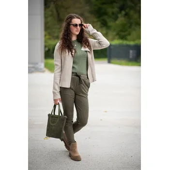 Kalhoty dámské Freesia Paris L222 barva: zelená-khaki, velikost: XL