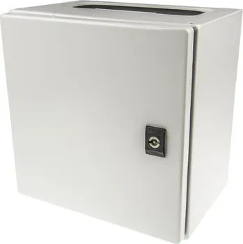 Rozvaděč Nástěnná krabice, řada: Spacial CRN IP66 s prostými dvířky Ocel Šedá 400 x 400 x 200mm RAL 7035