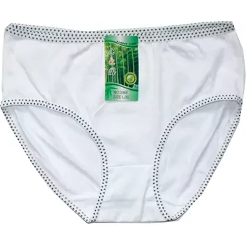 Dámské kalhoty Bambusové dámské kalhotky jednobarevné levné 3964 bílé 605/25
