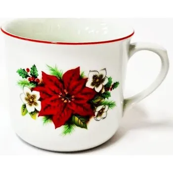 Hrnek 650ml VAŘÁK-POINSETTIA, čes.porc.