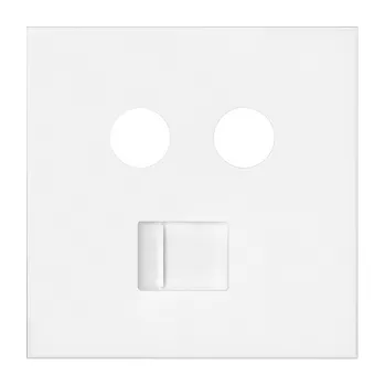 Elektrická zásuvka Simon 100 10000072-230 Kryt zásuvky anténní R+TV+SAT + data konektor RJ45 kat. 6 bílá matná