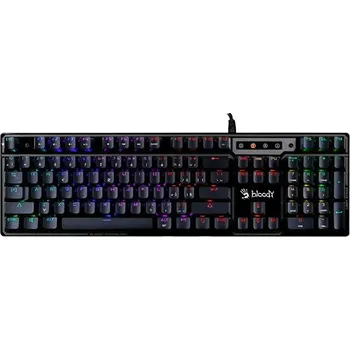 Klávesnice A4tech Bloody B750N podsvícená mechanická herní klávesnice, Green Switch, USB, CZ, černá