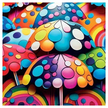 Puzzle YAZZ Čtvercové puzzle Barevné deštníky 1023 dílků