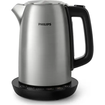 Rychlovarná konvice Philips HD9359/90 rychlovarná konvice, 1.7 l, 2200 W, regulace teploty, černá / stříbrná