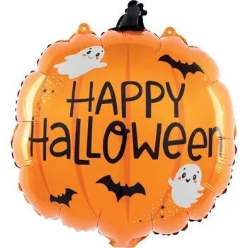 Balónek Party Pal Fóliový balónek, dýně, Happy halloween, oranžová, 46x57cm