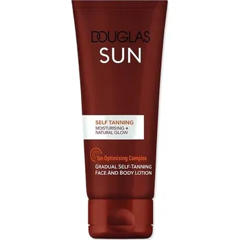 Samoopalovací přípravek Douglas Collection - SUN Self Tanning Moisturizing+ Natural Glow Face and Body Lotion Samoopalovací krémy 200 ml unisex