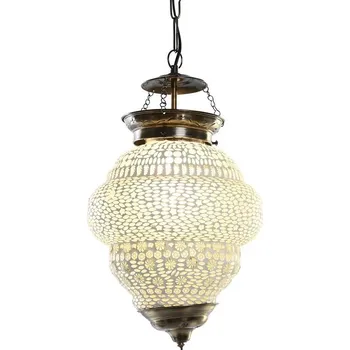 Stojací lampa Stropní světlo DKD Home Decor Bílá Kov Sklo 25 W 23 x 23 x 33 cm
