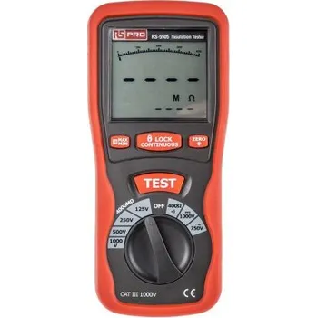 Tester izolace Tester izolace 4GΩ 1000V, číslo modelu: RS5505 RS PRO