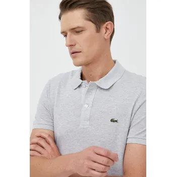 Bavlněné polo tričko Lacoste šedá barva, PH4012-001 90X, vel. XL
