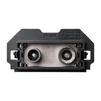 Elektrická zásuvka Simon 100 10000467-039 Zásuvka anténní R+TV+SAT: průběžná (přístroj 1/2, bez montážního rámečku)