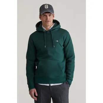 Pánská mikina MIKINA GANT REG SHIELD HOODIE TARTAN GREEN
