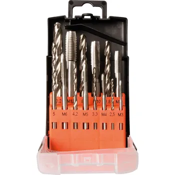 Závitořezný nástroj Sada závitníků M3-M12 s vrtáky