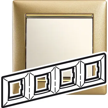 vypínač VA RÁMEČEK 4P MATNÉ ZLATO *770304 Legrand