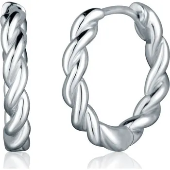 Náušnice Stříbrné náušnice splétané kroužky