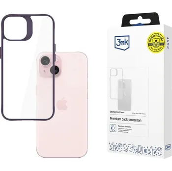 Pouzdro na mobilní telefon 3mk ochranný kryt Satin Armor Case+ Purple pro Apple iPhone 15