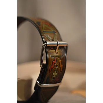 Obojek pro psa Kožený obojek - zdobený indián (Kožený obojek - zdobený indián / leather collar)