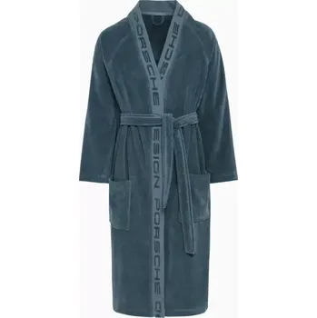 Pánský župan PORSCHE DESIGN Bathrobe Župan petrolejová modrá (Pohodlný designový župan s velkými kapsami, elegantním šálovým límcem a praktickým páskem.)