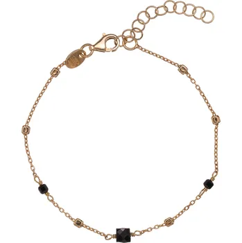 Náramek Alisia Pozlacený náramek s černými korálky spinelu AL4099-Oro-Spinello + 2 měsíce na vrácení zboží