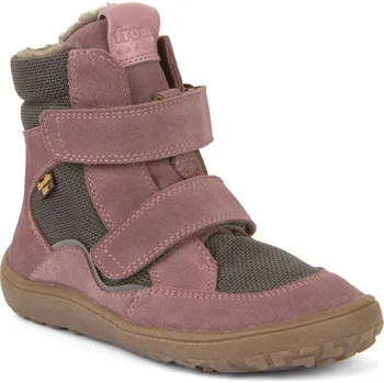 Dívčí zimní obuv Froddo Barefoot dětské zimní boty TEX G3160233-6 Pink/Grey Velikost: 25
