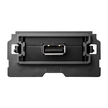 Elektrická zásuvka Simon 100 10000561-039 1 násobná USB zásuvka, 2.0, typ A (samice, přístroj 1/2, bez montážního rámečku)