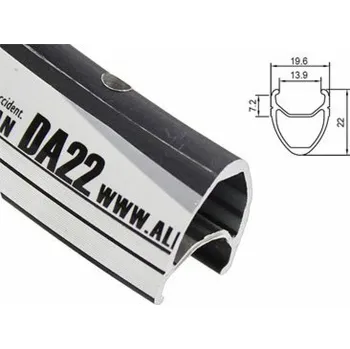 Ráfek na kolo ALEXRIMS DA22 silniční ráfek 700x28 děr. boční CNC černá (ALX-DA2228S)