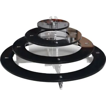 Podstavec pod monitor Stojan Tribuna kruh, černý| TOM, FF-0047B