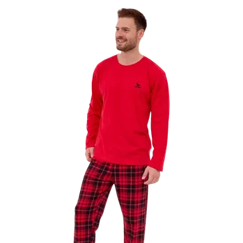 Pánské pyžamo Pánské dlouhé pyžamo Cornette 124/282 Wild Wood XXL Červená
