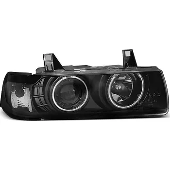 Přední světlomet TUNING-TEC Přední světla BMW E36 91-98 Angel Eyes - sedan, compact, touring - černé